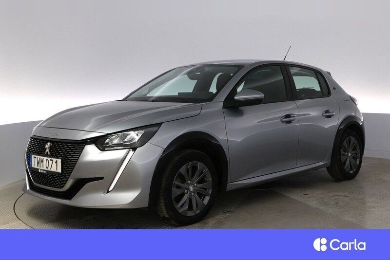 Grå Begagnad 2021 Peugeot e-208 Active Halvkombi | 163 900 kr (Marknadspris) - Bild 1/4