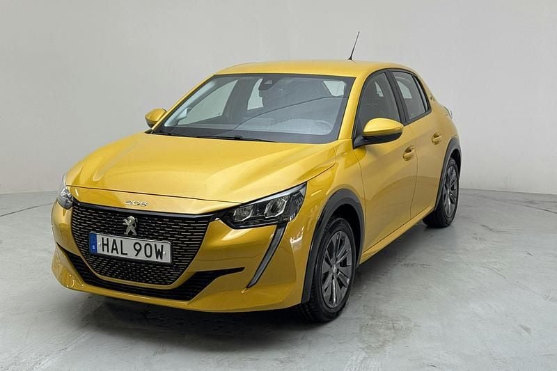 Gul Begagnad 2021 Peugeot e-208 Active Halvkombi | 155 000 kr (Marknadspris) - Bild 1/4