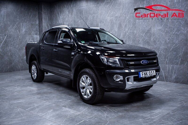 Svart Begagnad 2015 Ford Ranger Wildtrack Pickup | 154 800 kr (Marknadspris) - Bild 1/4