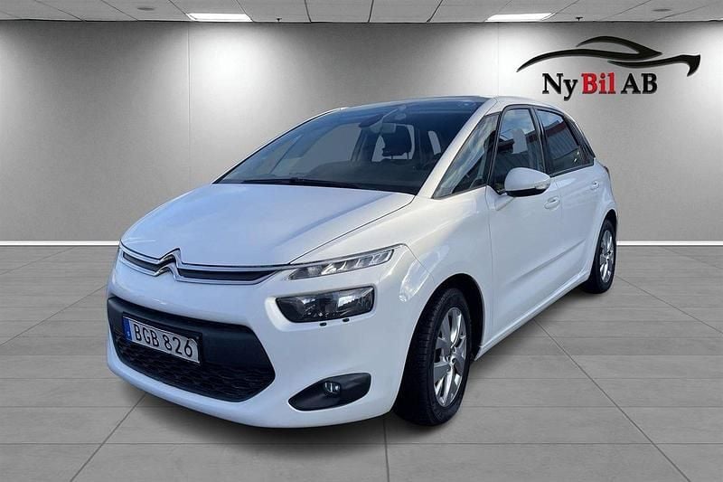 Vit (vit metallic) Begagnad 2015 Citroën C4 Picasso Minibuss | 84 800 kr (Marknadspris) - Bild 1/4
