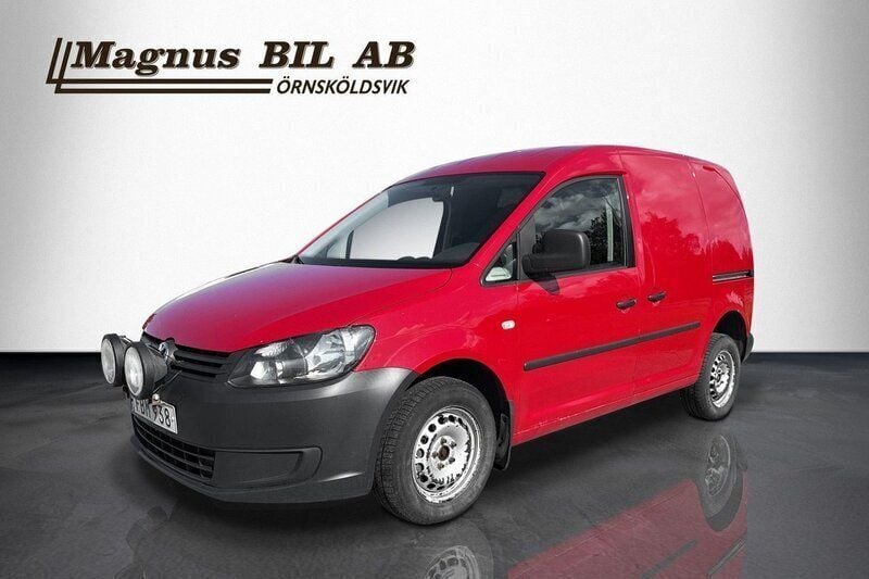 Röd Begagnad 2015 VW Caddy Minibuss | 119 900 kr (Marknadspris) - Bild 1/3