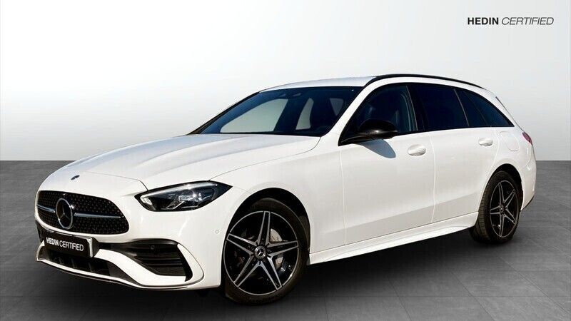 Vit (white) Begagnad 2023 Mercedes C300e AMG line Kombi | 449 900 kr (Lite dyr) - Bild 1/4