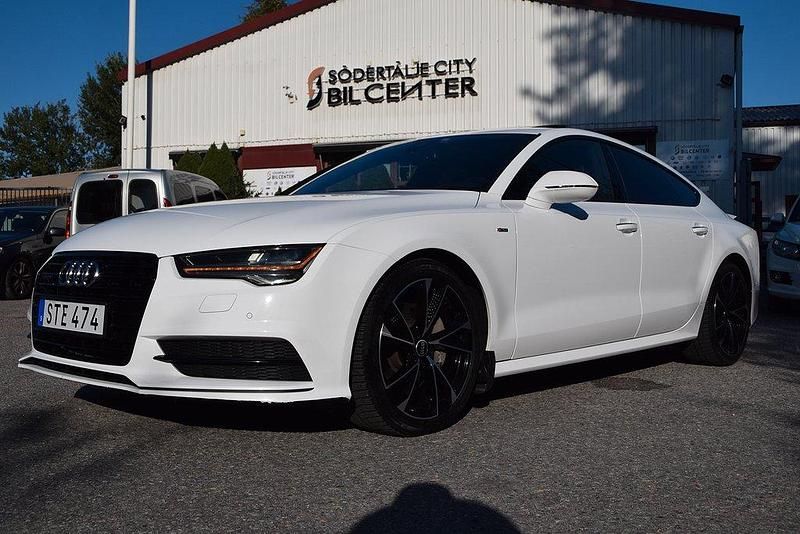 Vit (vit pärla met) Begagnad 2016 Audi A7 Sportback Sport Halvkombi | 319 900 kr (Dyr) - Bild 1/4