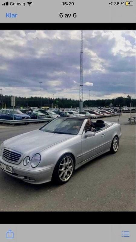 Silver Begagnad 2000 Mercedes CLK320 Elegance Cab | 49 000 kr (Lite dyr) - Bild 1/1