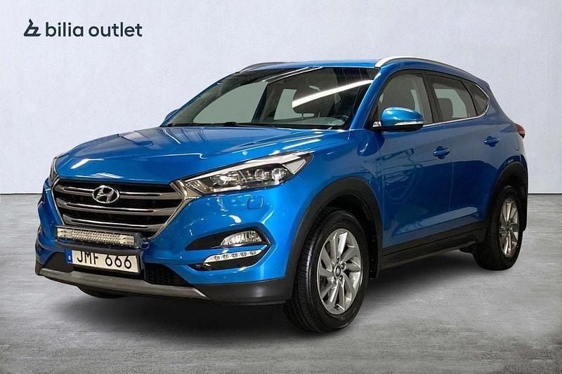 Ljusblå Begagnad 2017 Hyundai Tucson Comfort SUV | 189 900 kr (Marknadspris) - Bild 1/1