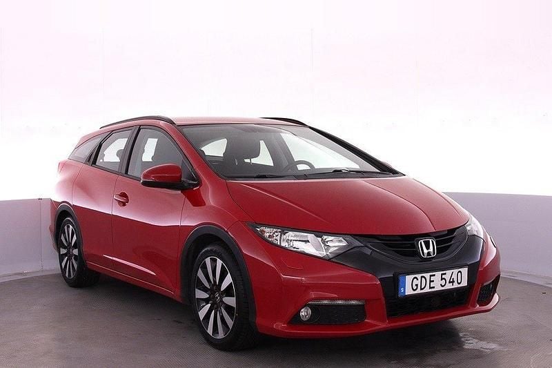Röd Begagnad 2014 Honda Civic Kombi | 95 000 kr (Bra pris) - Bild 1/4