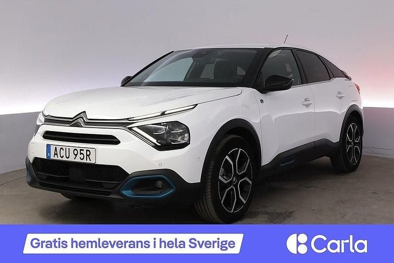 Vit Begagnad 2022 Citroën e-C4 Shine Halvkombi | 187 900 kr (Bra pris) - Bild 1/4