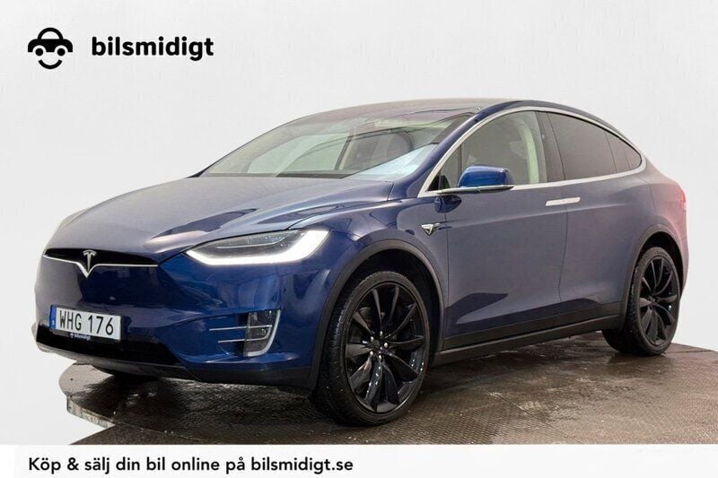 Blå Begagnad 2017 Tesla Model X SUV | 399 900 kr (Superpris) - Bild 1/3