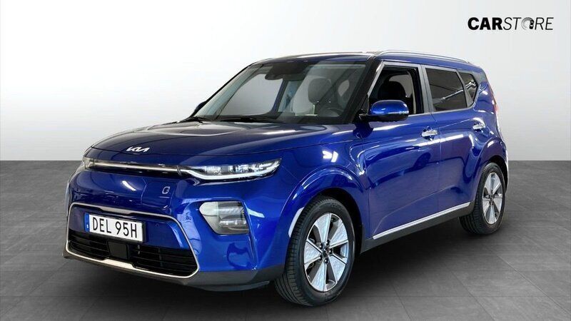 Blå (blue) Begagnad 2022 Kia Soul EV Advance SUV | 249 900 kr (Bra pris) - Bild 1/4