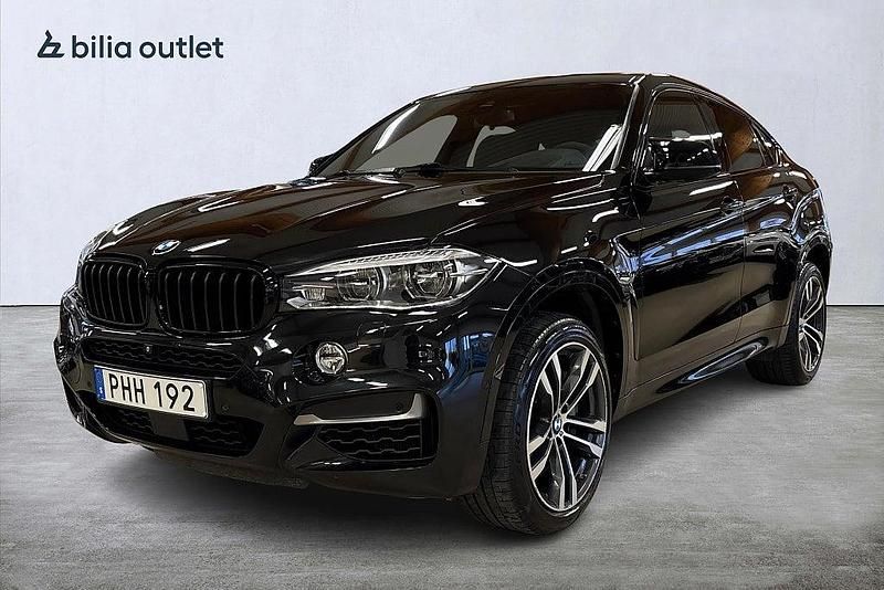 Svart Begagnad 2017 BMW X6 M50 M Sport SUV | 349 900 kr (Bra pris) - Bild 1/3