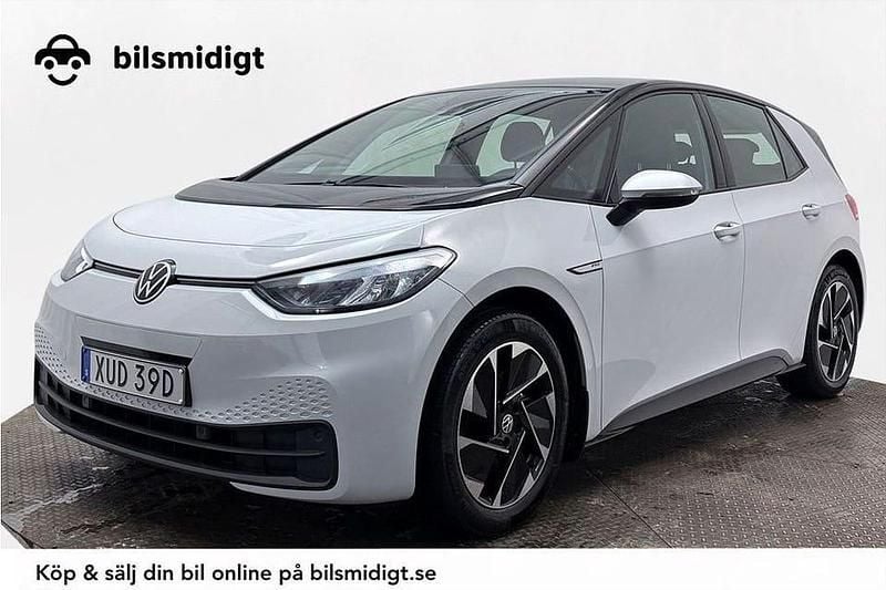 Vit Begagnad 2022 VW ID.3 Pro Performance Halvkombi | 186 900 kr (Marknadspris) - Bild 1/3