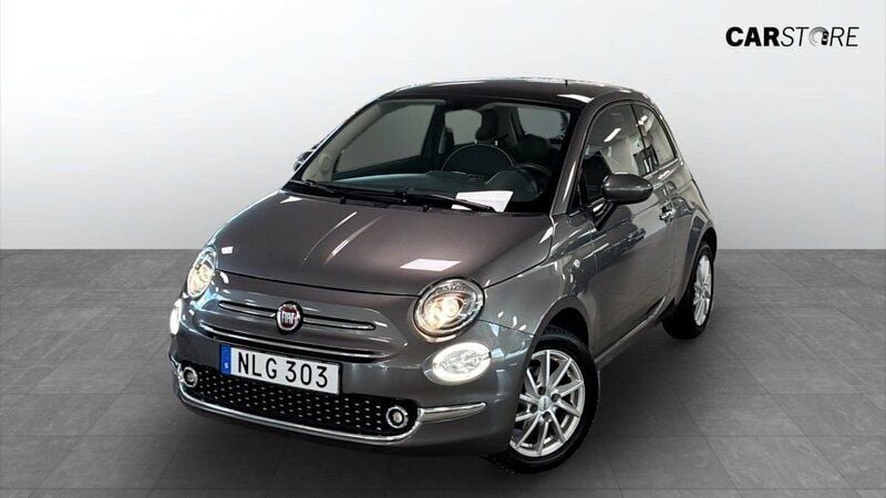 Grå Begagnad 2017 Fiat 500 Lounge Halvkombi | 99 900 kr (Marknadspris) - Bild 1/4