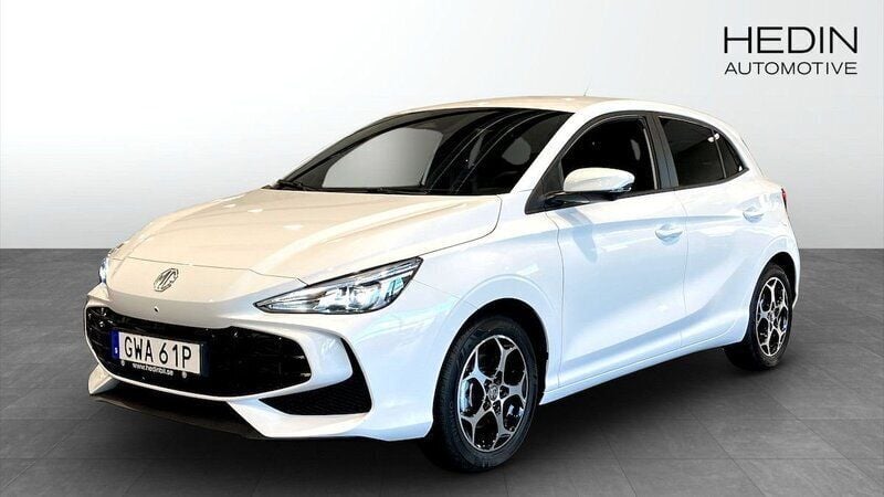 Vit (white) Ny 2024 MG MG3 Luxury Halvkombi | 284 990 kr (Marknadspris) - Bild 1/4