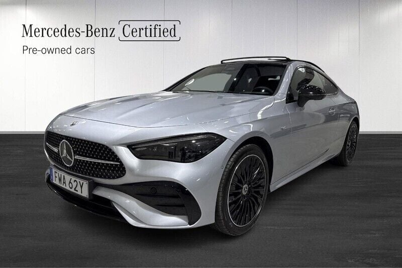 Silver Begagnad 2024 Mercedes CLE300 AMG Line Premium Sportkupé | 629 900 kr - Bild 1/4