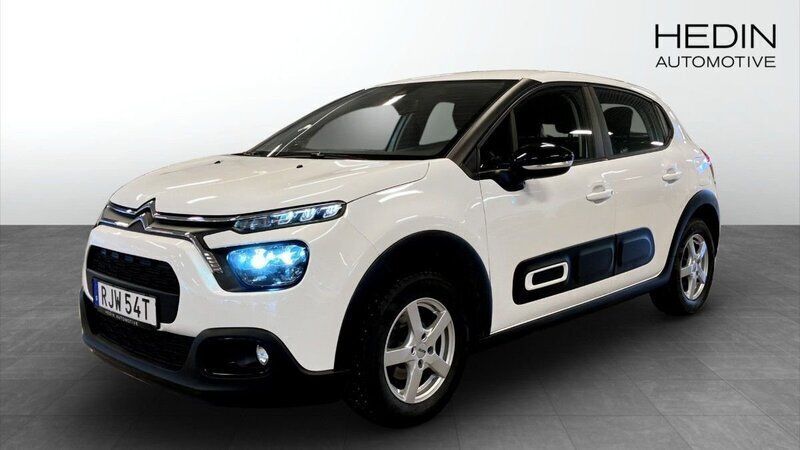 Vit (white) Begagnad 2021 Citroën C3 Feel Halvkombi | 109 900 kr (Bra pris) - Bild 1/4