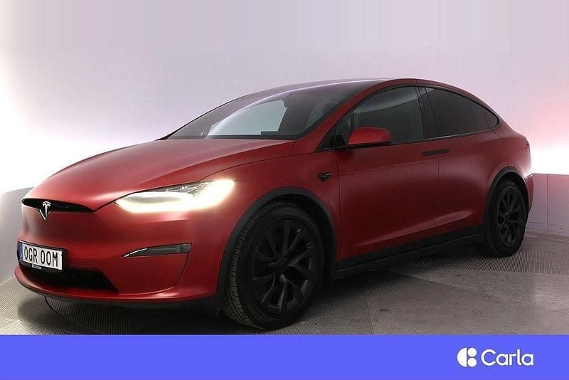 Röd Begagnad 2022 Tesla Model X Plaid SUV | 864 900 kr (Marknadspris) - Bild 1/2