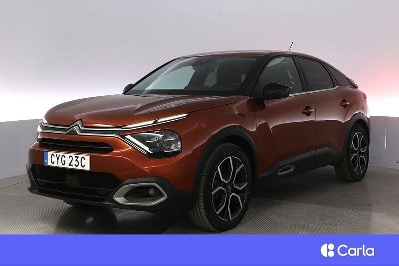 Orange Begagnad 2022 Citroën e-C4 Shine Halvkombi | 205 900 kr (Marknadspris) - Bild 1/3