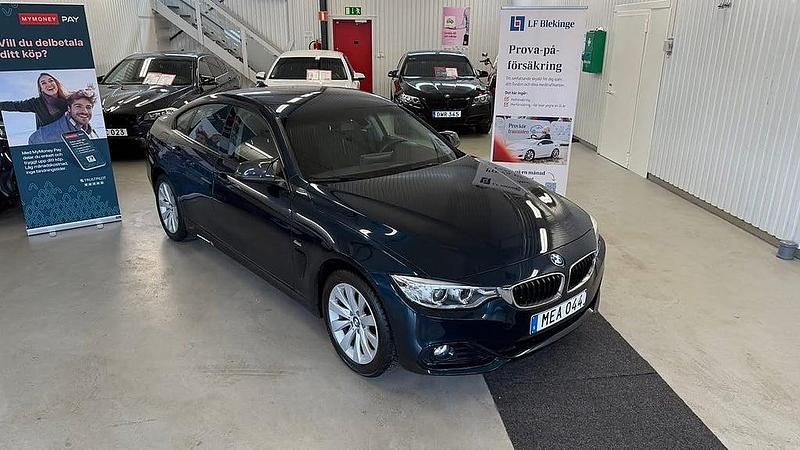 Begagnad BMW 420 Gran Coupé Sport Line 190 HK (139 kW) 2016 Blå metallic Sportkupé