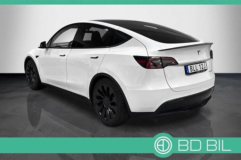 Vit Begagnad 2022 Tesla Model Y Performance SUV | 418 900 kr (Marknadspris) - Bild 1/3