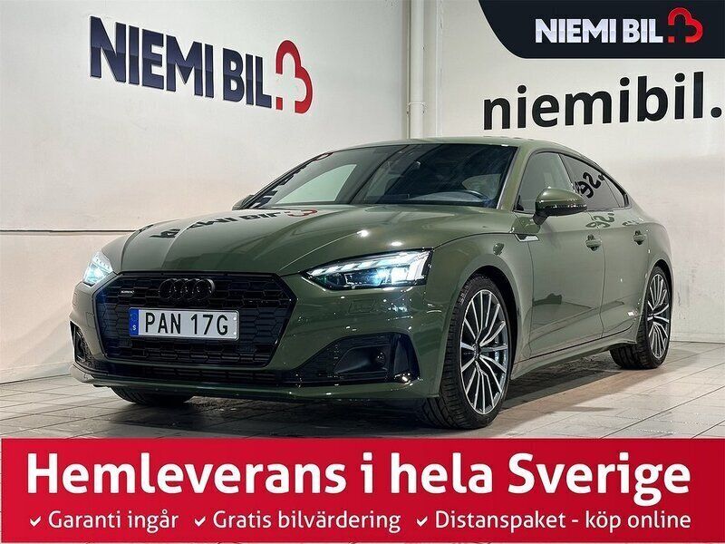 Grön Begagnad 2022 Audi A5 Sportback Comfort Halvkombi | 439 900 kr (Dyr) - Bild 1/3