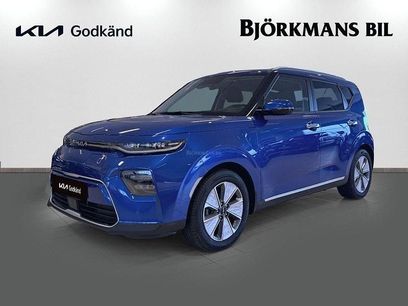 Blå (/b3a/ neptune blue m) Begagnad 2023 Kia Soul EV Advance SUV | 359 000 kr - Bild 1/4