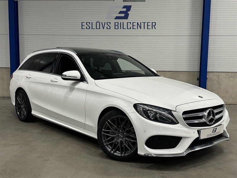 Vit Begagnad 2018 Mercedes C220 AMG Kombi | 224 990 kr (Lite dyr) - Bild 1/4