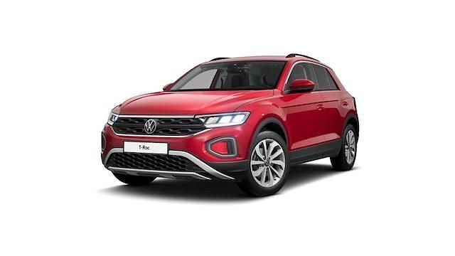 Röd (kings red metallic) Begagnad 2025 VW T-Roc Life SUV | 317 500 kr (Dyr) - Bild 1/4