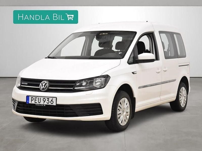Vit Begagnad 2017 VW Caddy Minibuss | 109 900 kr (Marknadspris) - Bild 1/4