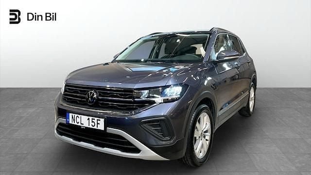 Grå (smokey grey metallic) Begagnad 2024 VW T-Cross Life SUV | 269 900 kr (Lite dyr) - Bild 1/4
