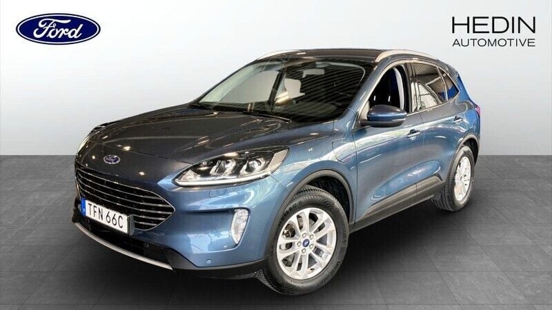 Blå (blue) Begagnad 2021 Ford Kuga Titanium SUV | 199 900 kr (Bra pris) - Bild 1/4
