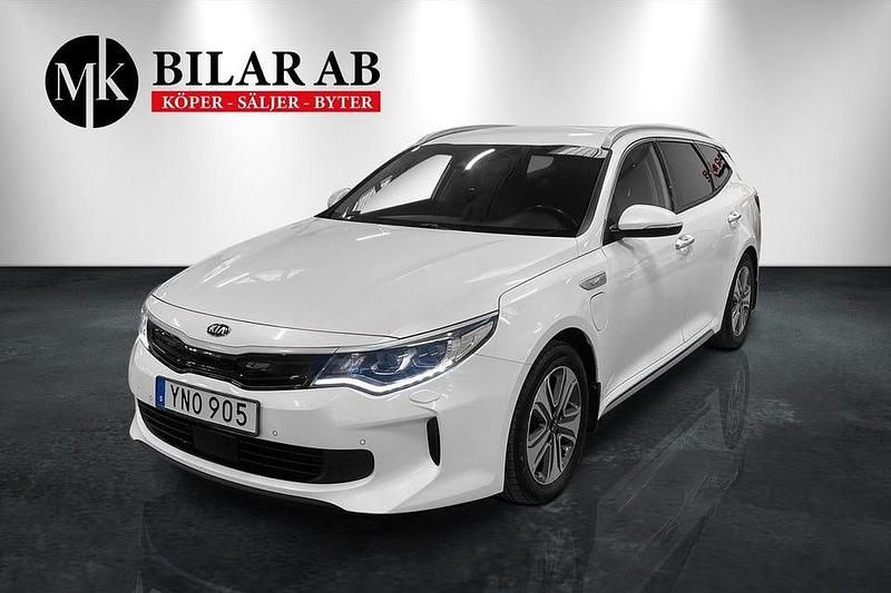 Vit Begagnad 2018 Kia Optima Sport Kombi | 184 900 kr (Marknadspris) - Bild 1/4