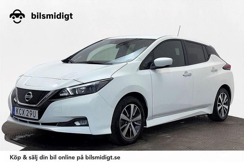 Vit Begagnad 2021 Nissan Leaf Acenta Halvkombi | 154 900 kr (Marknadspris) - Bild 1/3