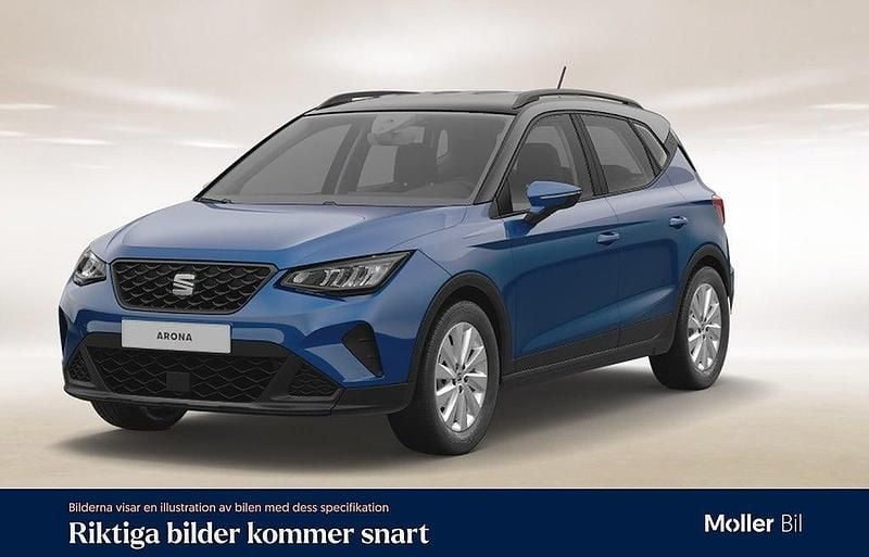 Sapphire blue metallic mi Begagnad 2023 Seat Arona Style SUV | 169 900 kr (Bra pris) - Bild 1/4