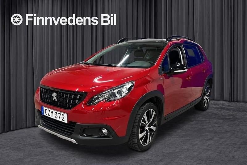 Mörkröd Begagnad 2018 Peugeot 2008 SUV | 154 800 kr (Marknadspris) - Bild 1/4