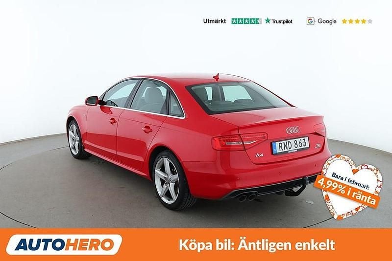 Begagnad Audi A4 151 HK (111 kW) 2015 Röd Sedan