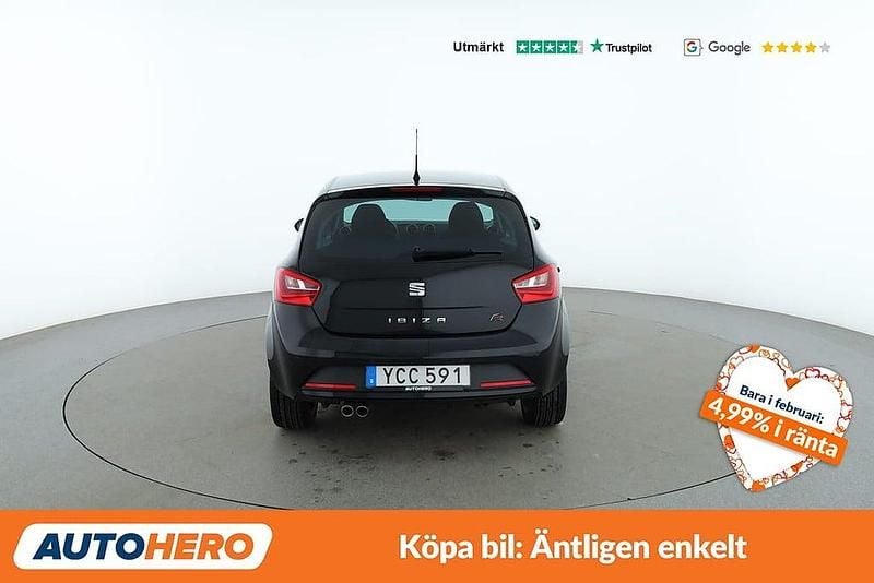 Begagnad Seat Ibiza FR 151 HK (111 kW) 2016 Svart Halvkombi
