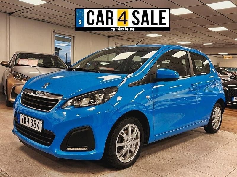 Blå Begagnad 2015 Peugeot 108 Halvkombi | 74 900 kr (Lite dyr) - Bild 1/4
