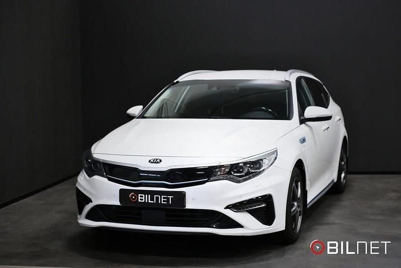 Vit Begagnad 2019 Kia Optima Hybrid Advance Sedan | 179 900 kr (Marknadspris) - Bild 1/3