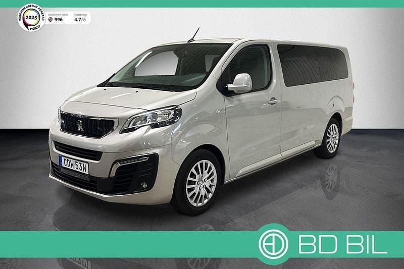 Grå Begagnad 2021 Peugeot Traveller Minibuss | 289 900 kr - Bild 1/3