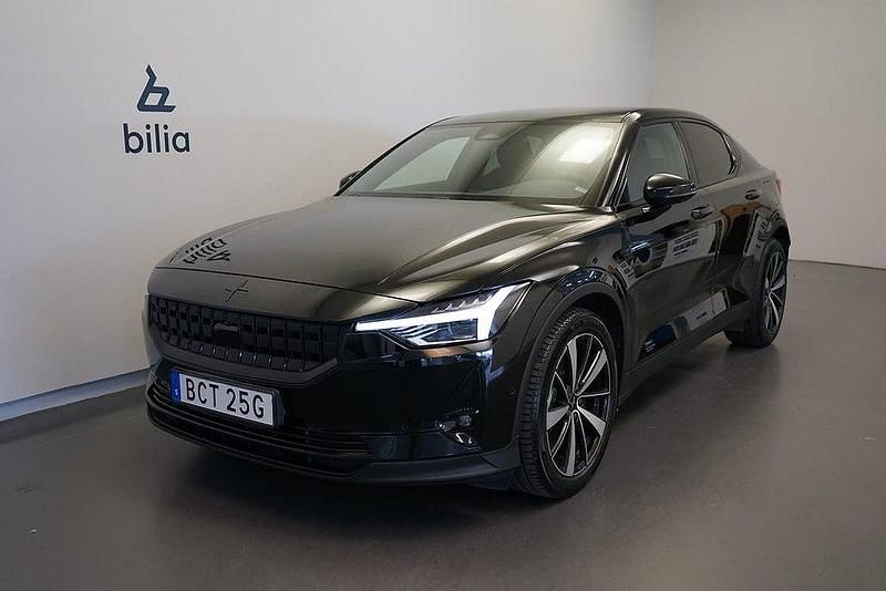 Svart Begagnad 2021 Polestar 2 Long Range Dual motor Sedan | 319 500 kr (Marknadspris) - Bild 1/3
