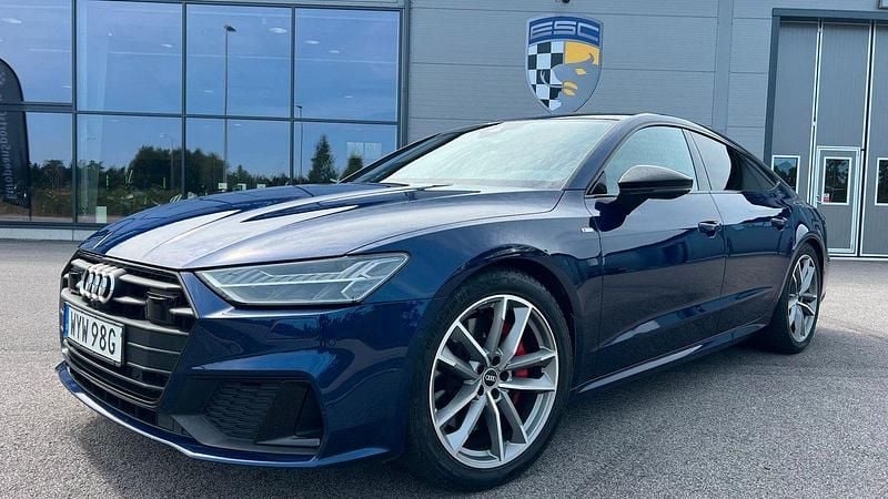 Blå Begagnad 2021 Audi A7 Sportback S-Line Halvkombi | 559 900 kr (Bra pris) - Bild 1/4