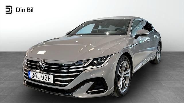 Grå (moonstone grey) Begagnad 2023 VW Arteon R-line Kombi | 399 000 kr (Dyr) - Bild 1/4