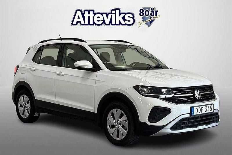 Vit Begagnad 2023 VW T-Cross Life SUV | 204 900 kr (Marknadspris) - Bild 1/4