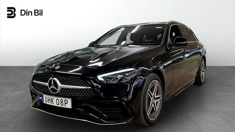 Obsidian black metallic Begagnad 2023 Mercedes C300 AMG line | 429 900 kr - Bild 1/4