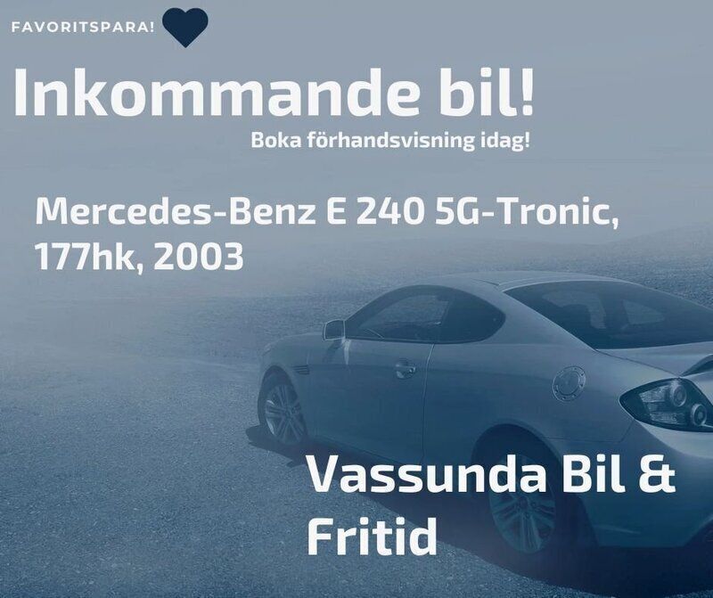 Ljusbrun Begagnad 2002 Mercedes E240 Sedan | 49 000 kr (Marknadspris) - Bild 1/1
