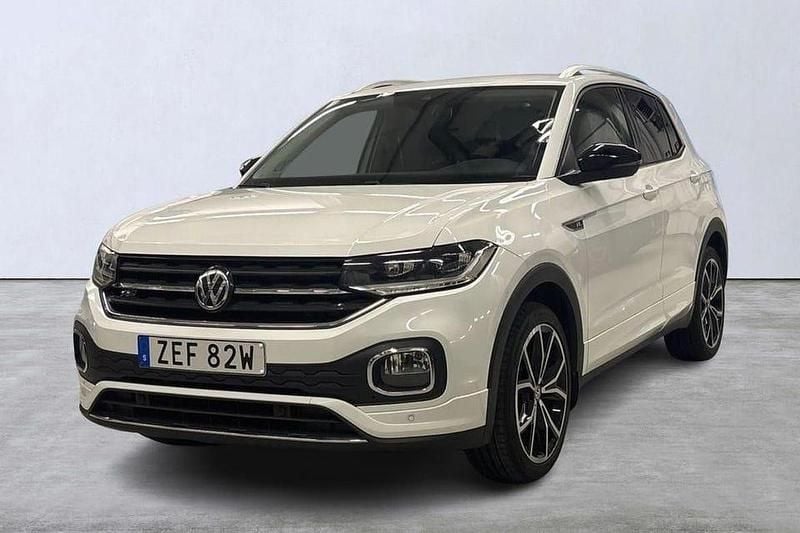 Vit Begagnad 2019 VW T-Cross R-line SUV | 194 900 kr (Marknadspris) - Bild 1/4