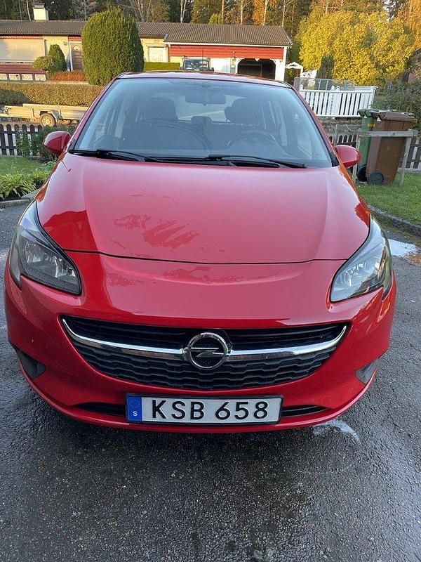 Röd Begagnad 2016 Opel Corsa Enjoy Halvkombi | 57 000 kr (Marknadspris) - Bild 1/4