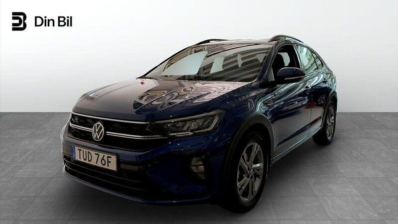Blå (reef blue metallic) Begagnad 2022 VW Taigo IQ Drive SUV | 249 900 kr (Marknadspris) - Bild 1/4