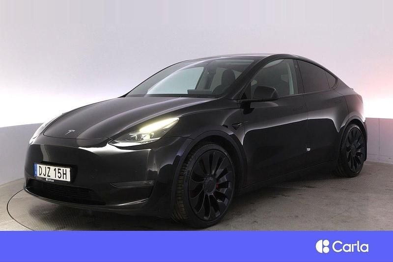 Svart Begagnad 2022 Tesla Model Y Performance SUV | 409 900 kr - Bild 1/4
