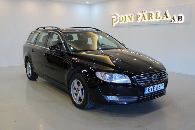 Svart Begagnad 2015 Volvo V70 Momentum Kombi | 89 900 kr (Marknadspris) - Bild 1/4